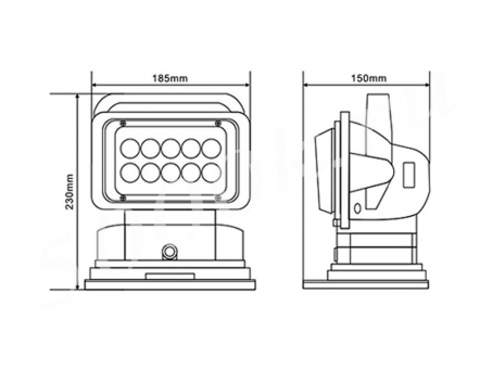 Фара-искатель HID 35w с пультом 12v Белый_2